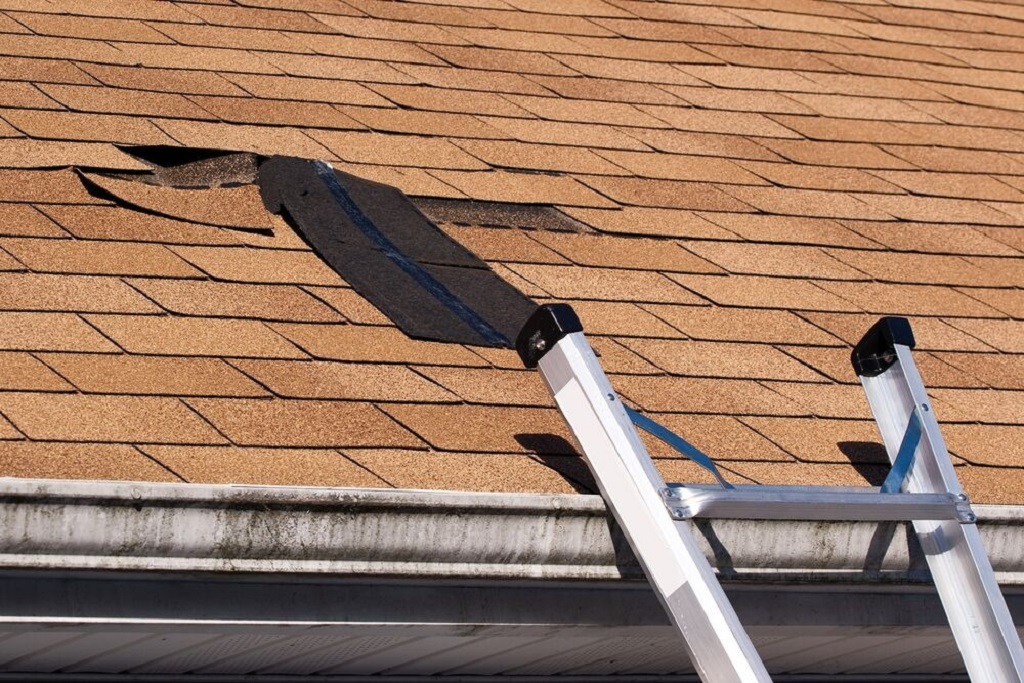 What is a quick fix for a water leak on the roof