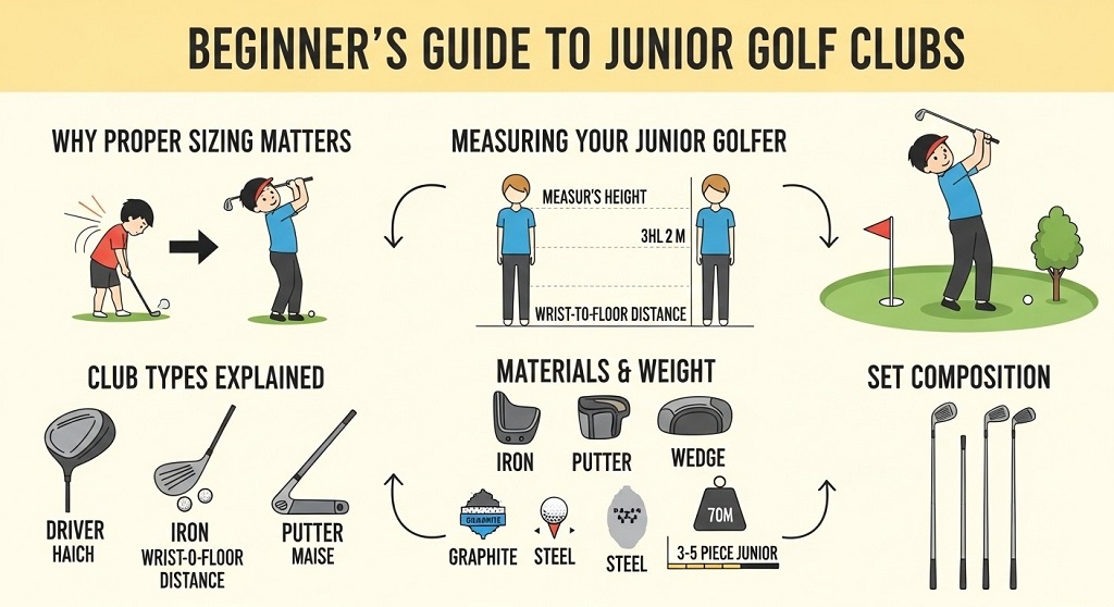 Starter golf sets for kids with lightweight clubs