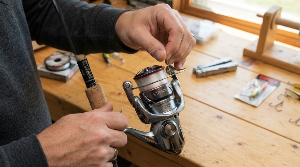 Adjusting the drag on a spinning reel